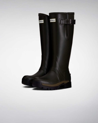 Hunter Balmoral Side 3mm Neoprene Wellington Kort Gummistøvler Dame Grønn | NO-6780CYK