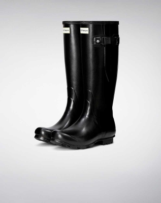 Hunter Norris Field Side Wellington Kort Gummistøvler Dame Svarte | NO-4107IKY