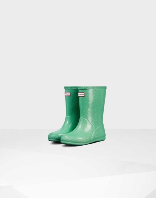 Hunter Original First Classic Starcloud Wellington Kort Gummistøvler Barn Grønn | NO-8609ICH