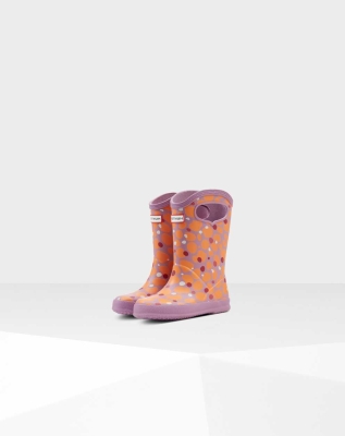 Hunter Original First Spot Camo Grab Handle Wellington Kort Gummistøvler Barn Rosa | NO-8064JMG