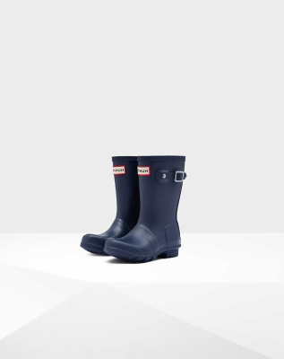 Hunter Original Little Wellington Kort Gummistøvler Barn Marineblå | NO-2607XWD