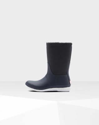 Hunter Original Roll Top Sherpa Isolerte Støvler Dame Marineblå | NO-7603SJH