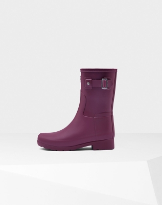 Hunter Refined Slim Fit Kort Gummistøvler Dame Lilla | NO-3671ISQ