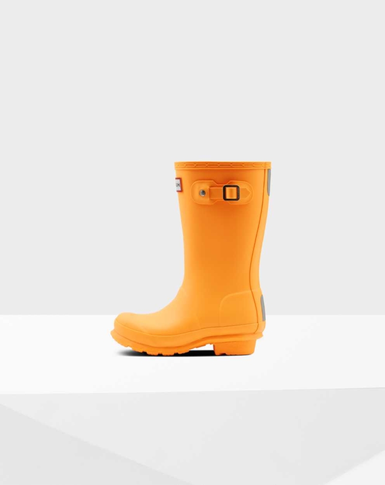 Hunter Original Big Wellington Kort Gummistøvler Barn Oransje | NO-8501YNK