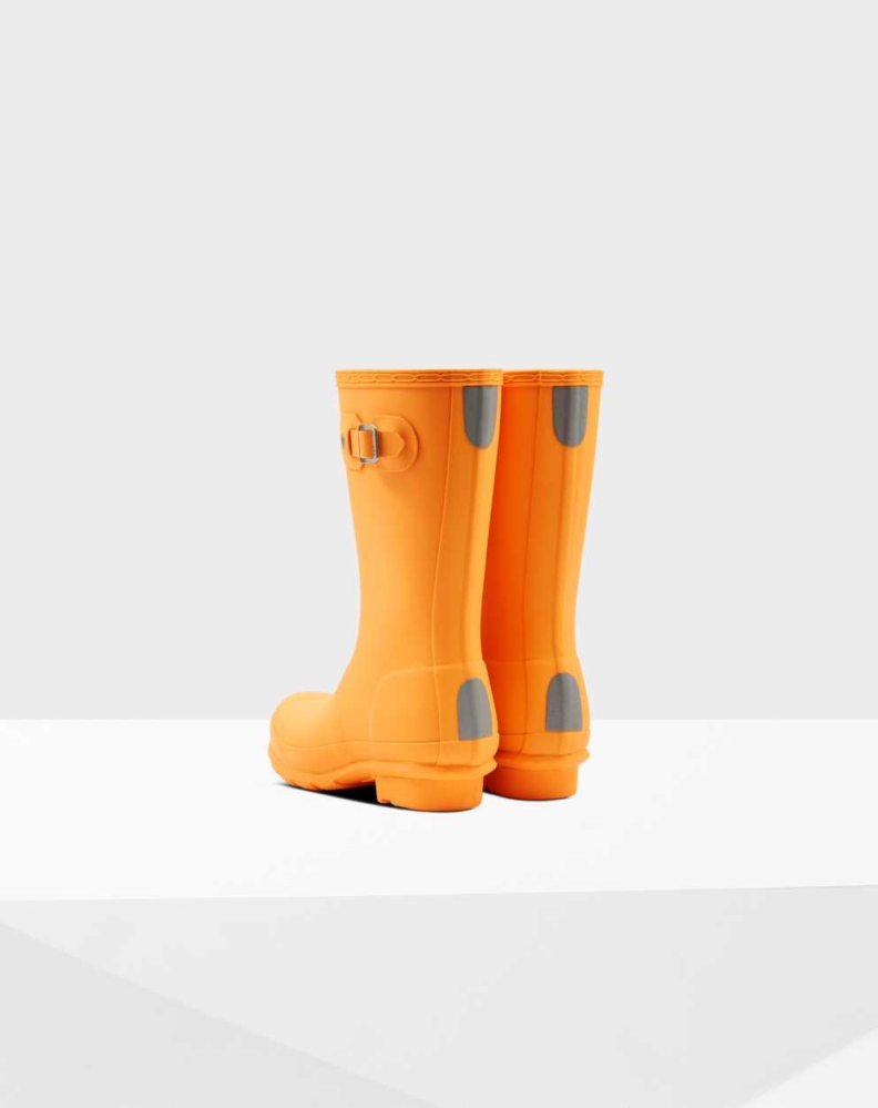 Hunter Original Big Wellington Kort Gummistøvler Barn Oransje | NO-8501YNK