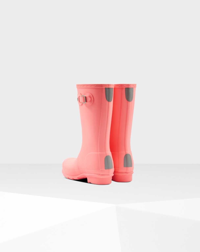 Hunter Original Big Wellington Kort Gummistøvler Barn Rosa | NO-9460AZH