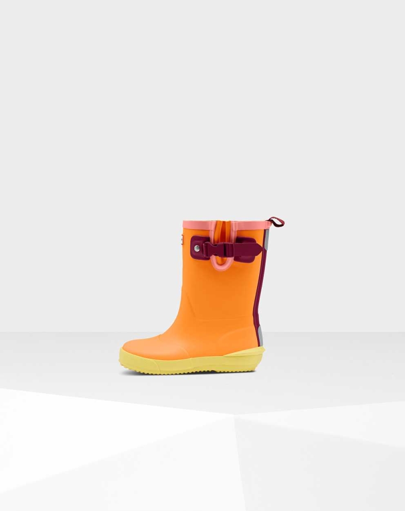 Hunter Original Davison Wellington Kort Gummistøvler Barn Oransje | NO-0864YWF