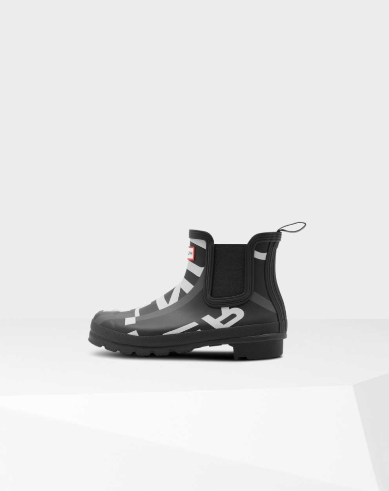 Hunter Original Exploded Logo Chelsea Støvler Dame Svarte | NO-3156XND