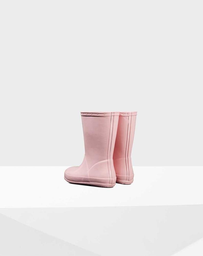 Hunter Original First Classic Gloss Wellington Kort Gummistøvler Barn Rosa | NO-9731WAI