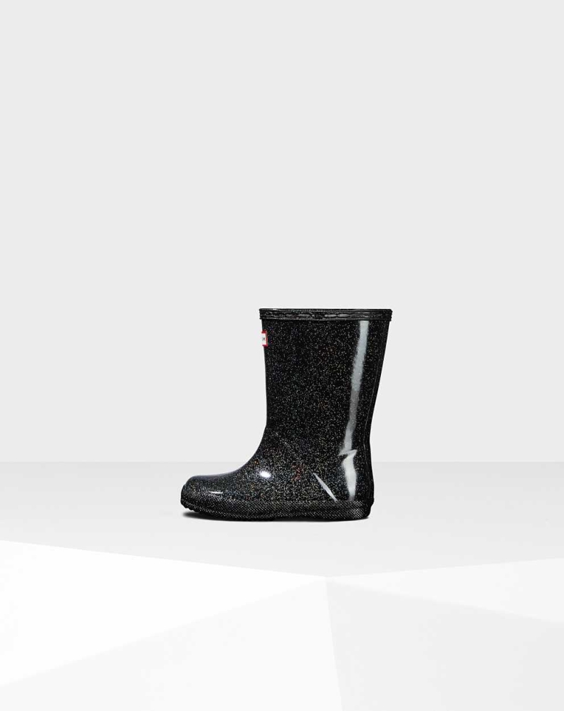 Hunter Original First Classic Starcloud Wellington Kort Gummistøvler Barn Svarte | NO-7541RDM