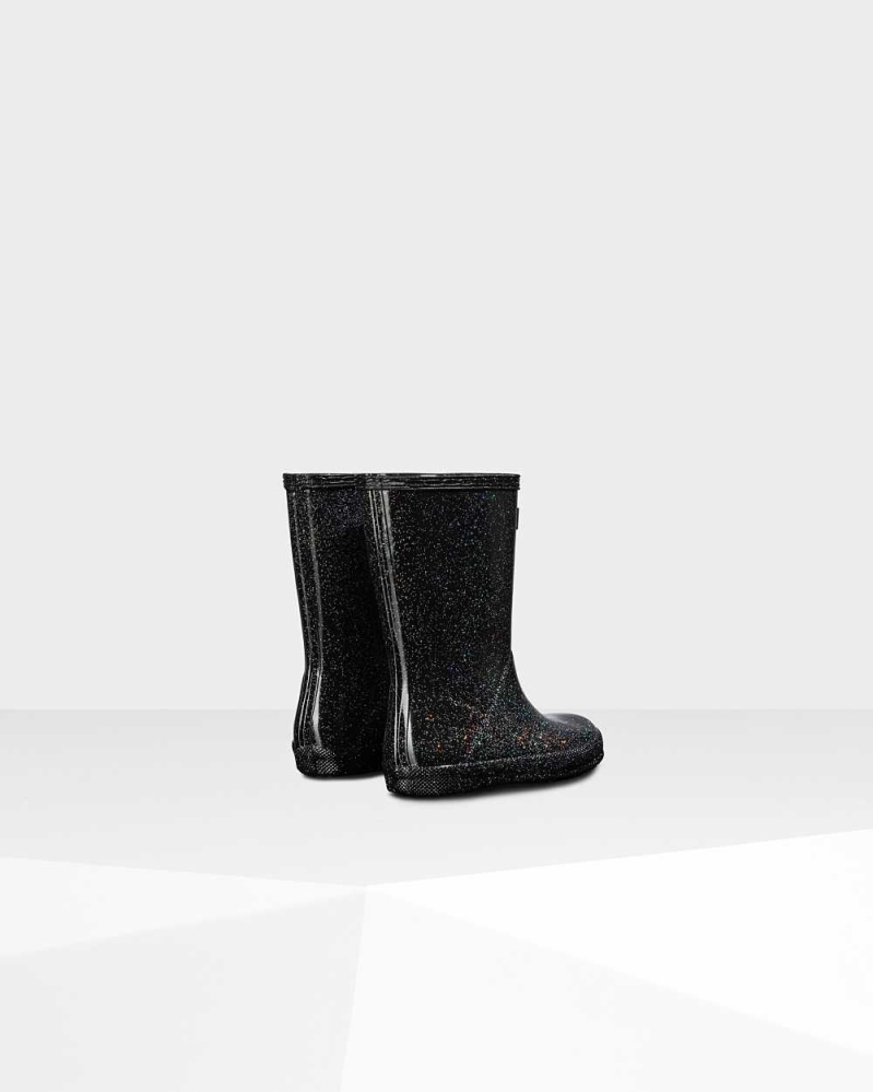 Hunter Original First Classic Starcloud Wellington Kort Gummistøvler Barn Svarte | NO-7541RDM