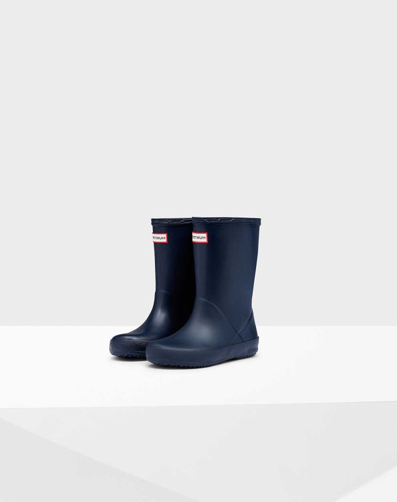 Hunter Original First Classic Wellington Kort Gummistøvler Barn Marineblå | NO-8542JQA