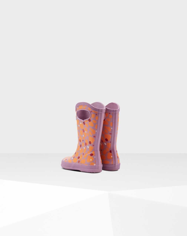 Hunter Original First Spot Camo Grab Handle Wellington Kort Gummistøvler Barn Rosa | NO-8064JMG