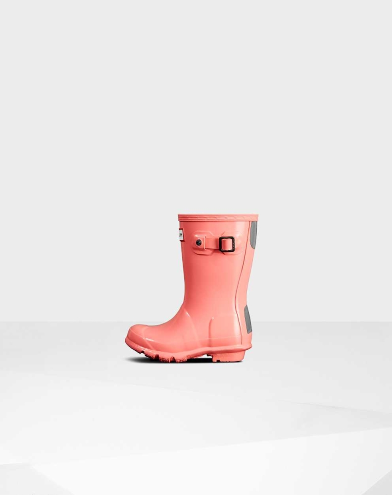 Hunter Original Little Gloss Wellington Kort Gummistøvler Barn Rosa | NO-9437YST