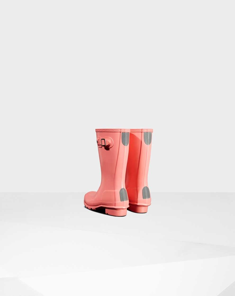 Hunter Original Little Gloss Wellington Kort Gummistøvler Barn Rosa | NO-9437YST