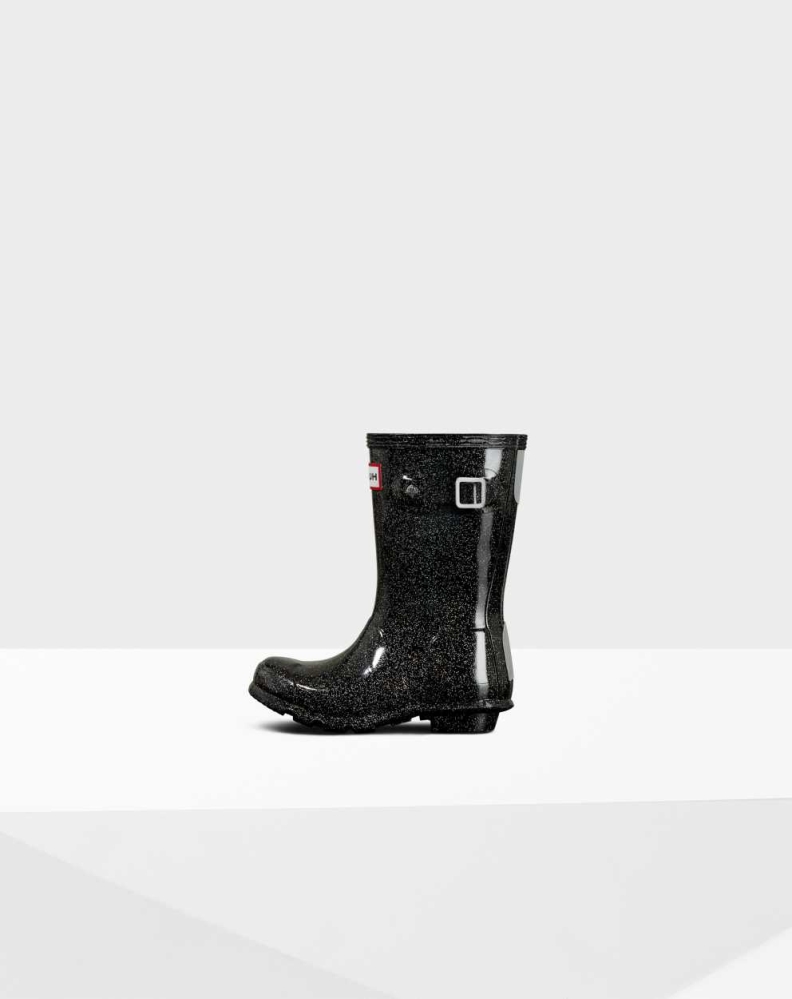 Hunter Original Little Starcloud Wellington Kort Gummistøvler Barn Svarte | NO-5236QGP