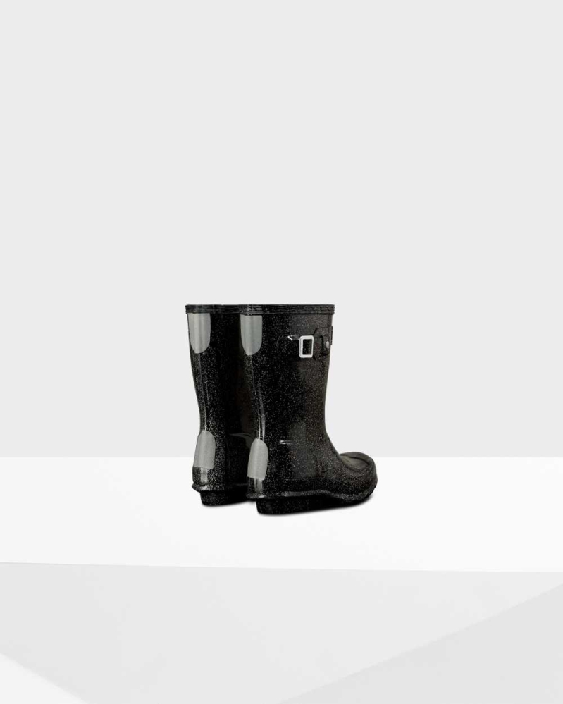 Hunter Original Little Starcloud Wellington Kort Gummistøvler Barn Svarte | NO-5236QGP