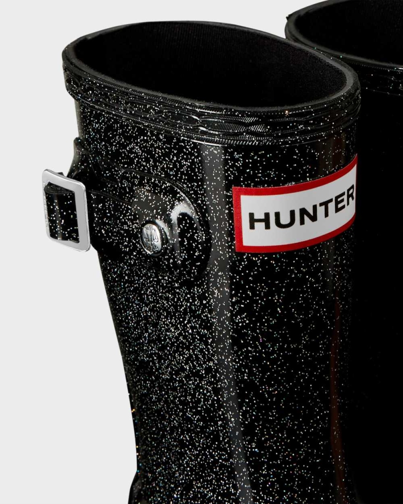Hunter Original Little Starcloud Wellington Kort Gummistøvler Barn Svarte | NO-5236QGP