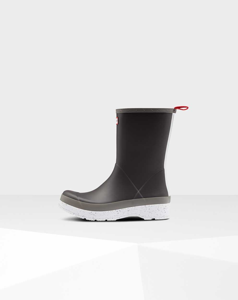 Hunter Original Mid-Høyde Speckle Spill Boots Herre Grå | NO-3208FIP
