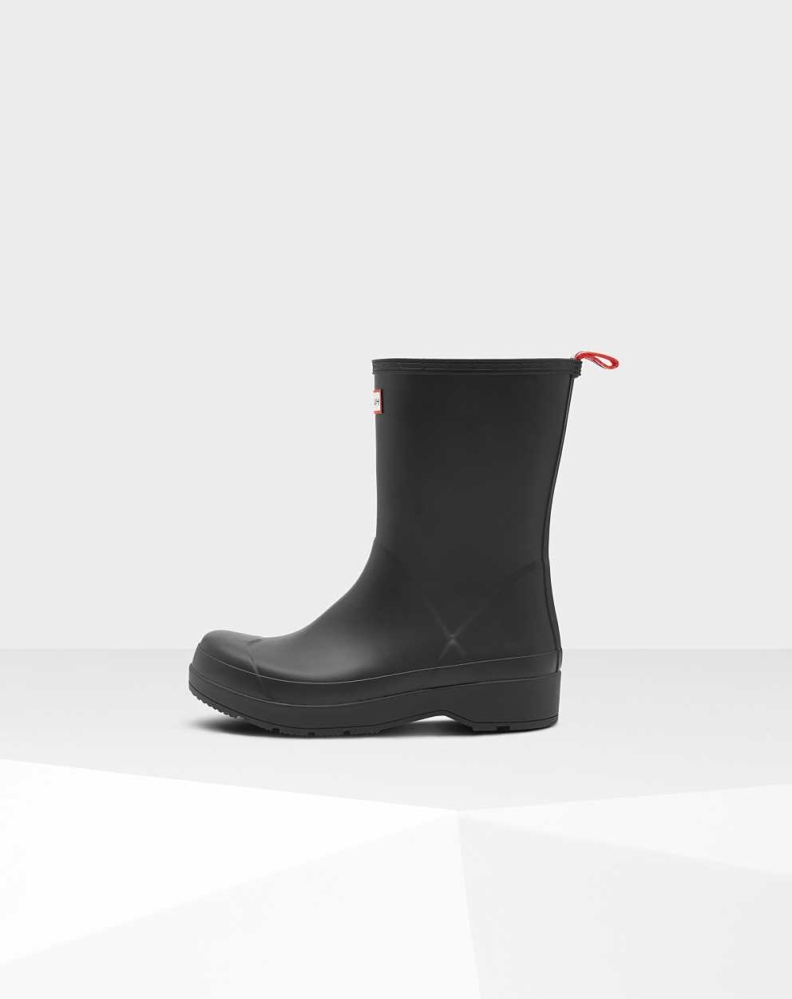 Hunter Original Mid-Høyde Spill Boots Herre Svarte | NO-4159QHA