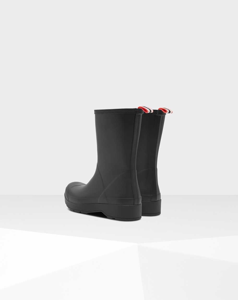 Hunter Original Mid-Høyde Spill Boots Herre Svarte | NO-4159QHA