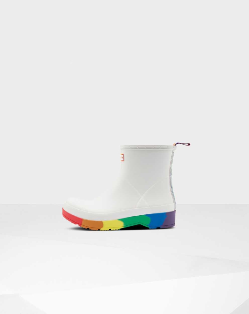 Hunter Original Pride Hælene Spill Boots Herre Hvite | NO-1580RIF