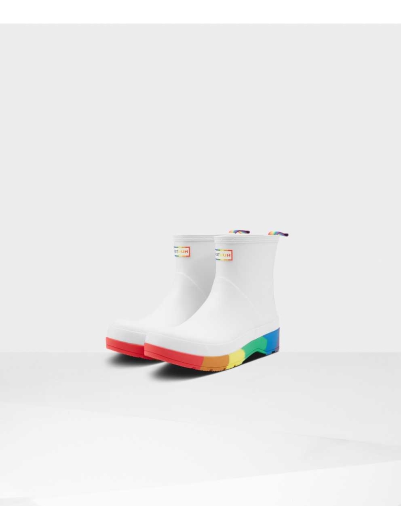 Hunter Original Pride Hælene Spill Boots Herre Hvite | NO-1580RIF
