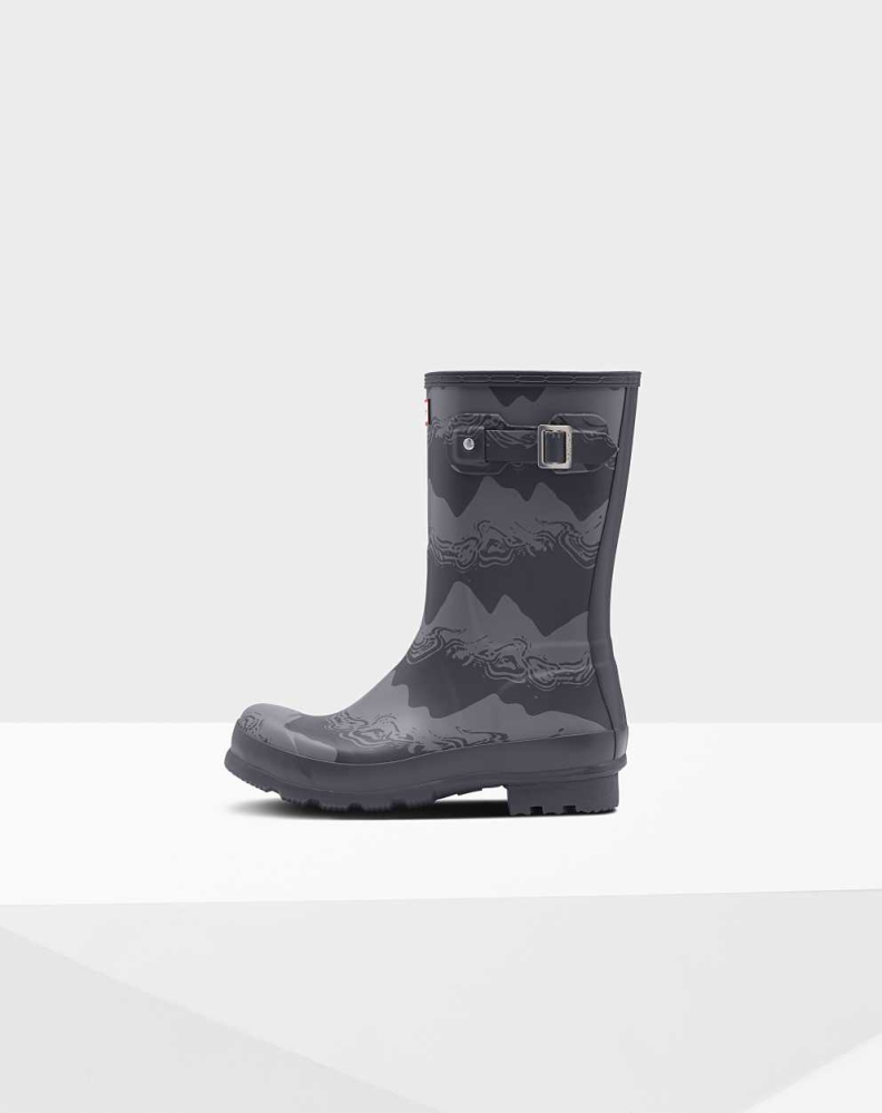 Hunter Original Storm Stripe Wellington Kort Gummistøvler Herre Grå | NO-6532DLG