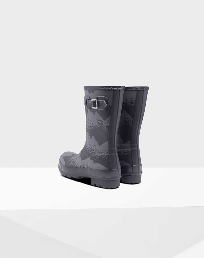 Hunter Original Storm Stripe Wellington Kort Gummistøvler Herre Grå | NO-6532DLG