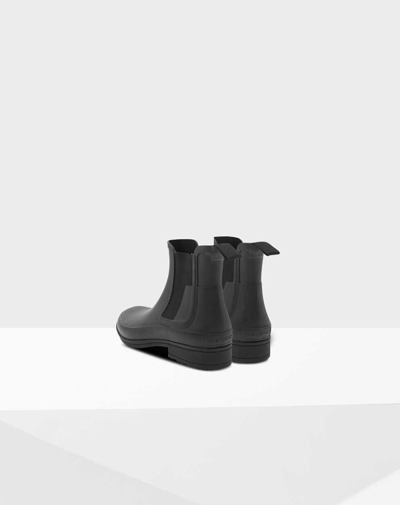 Hunter Refined Slim Fit Chelsea Støvler Herre Svarte | NO-3986SOJ