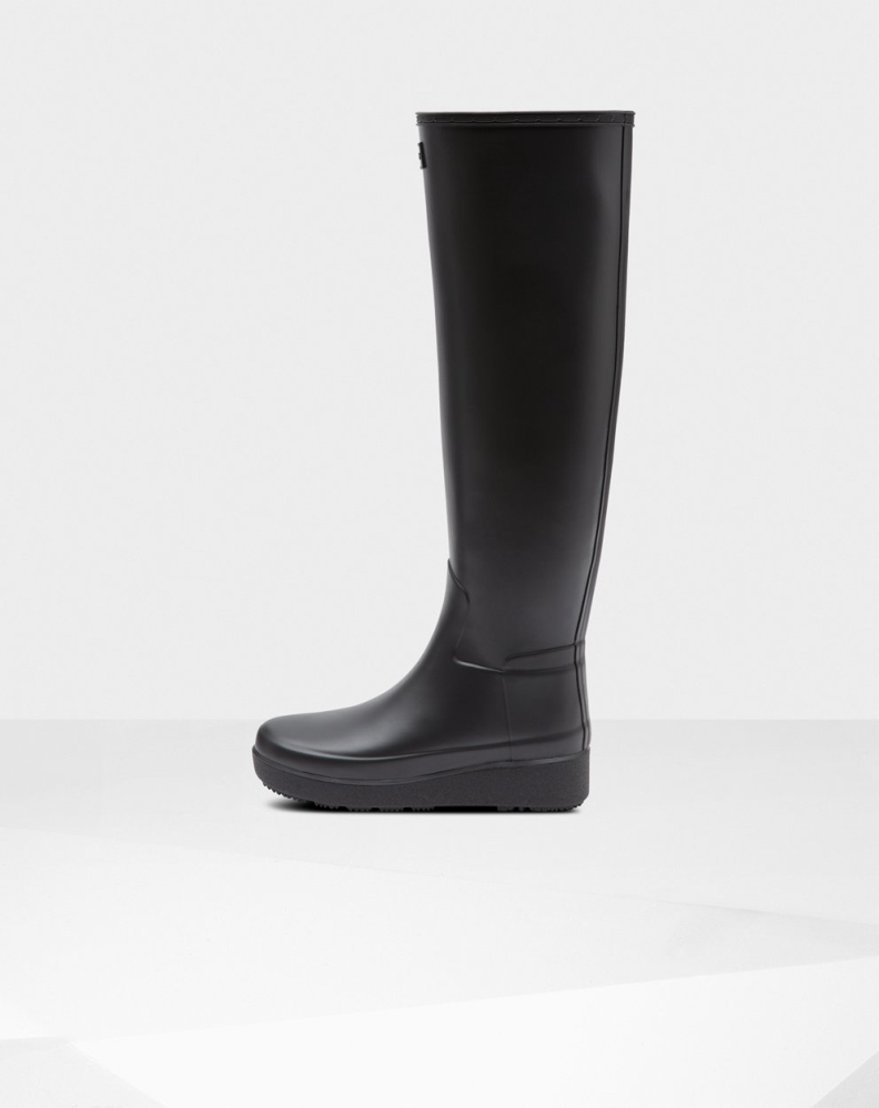 Hunter Refined Slim Fit Knee-High Chelsea Støvler Dame Svarte | NO-3216ZKF