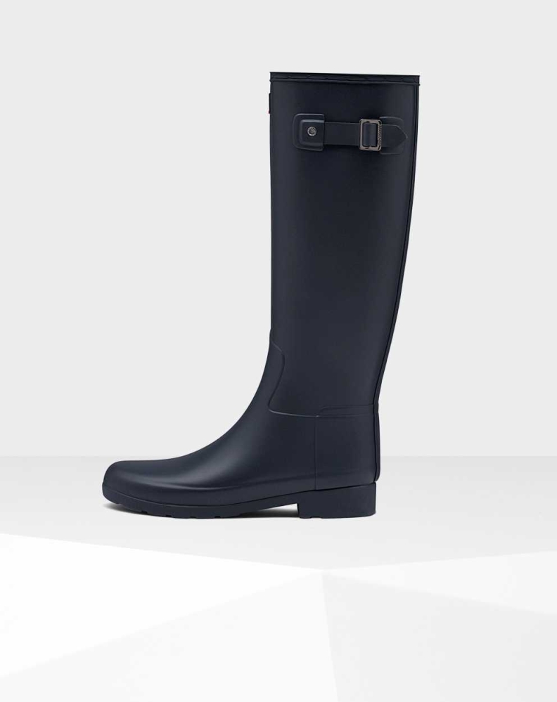 Hunter Refined Slim Fit Wellington Høye Gummistøvler Dame Marineblå | NO-1329VSD