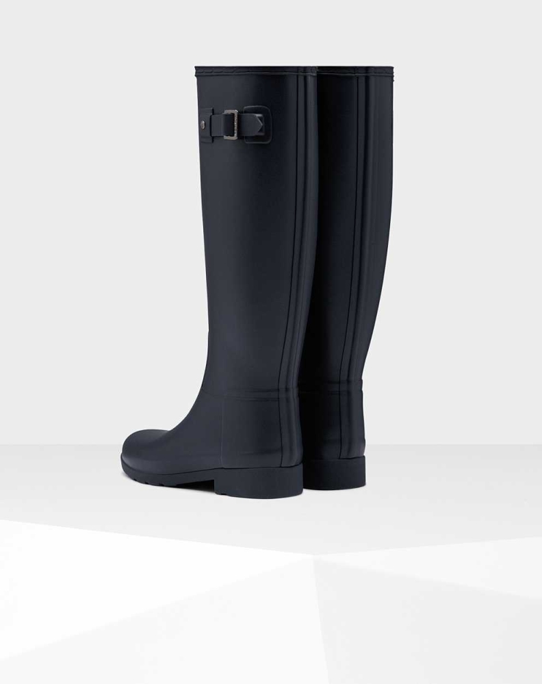 Hunter Refined Slim Fit Wellington Høye Gummistøvler Dame Marineblå | NO-1329VSD