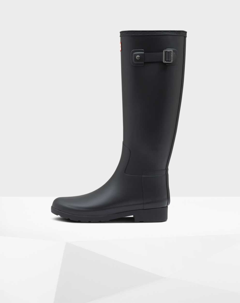 Hunter Refined Slim Fit Wellington Høye Gummistøvler Dame Svarte | NO-5064MXN