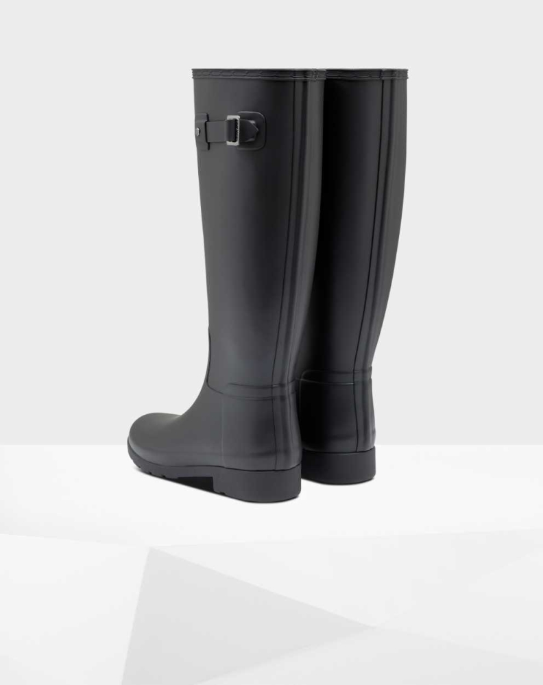 Hunter Refined Slim Fit Wellington Høye Gummistøvler Dame Svarte | NO-5064MXN
