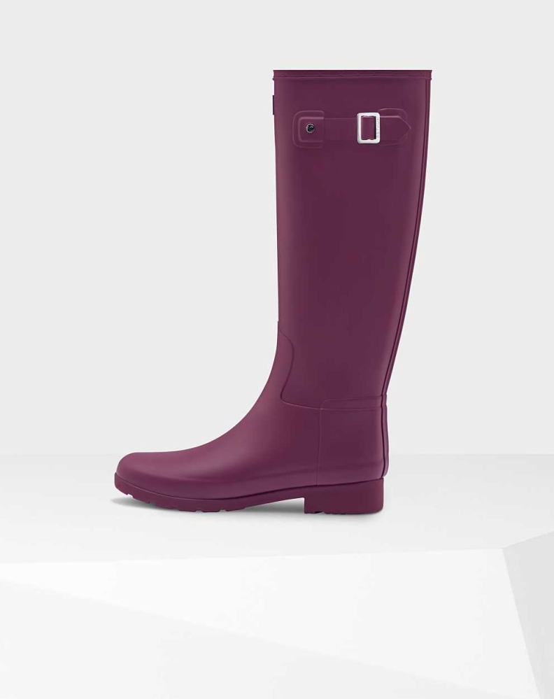Hunter Refined Slim Fit Wellington Høye Gummistøvler Dame Lilla | NO-9506BSI